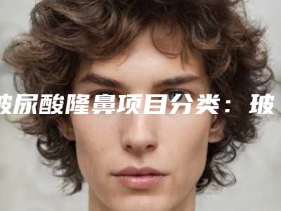 玻尿酸隆鼻项目分类：玻尿酸玻尿酸丰鼻基底（玻尿酸隆鼻子）